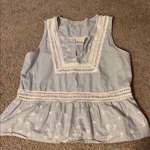Abercrombie & Fitch seersucker and lace top